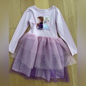 Frozen toddler girl purple tulle skirt dress size 5T